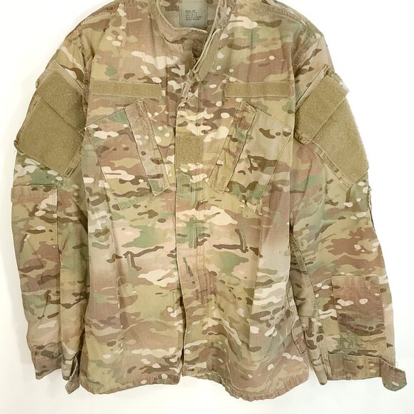 US Military Coat Army Combat Men's Med Long Multicam Camo FR Zip Hook Loop Front - Picture 2 of 10